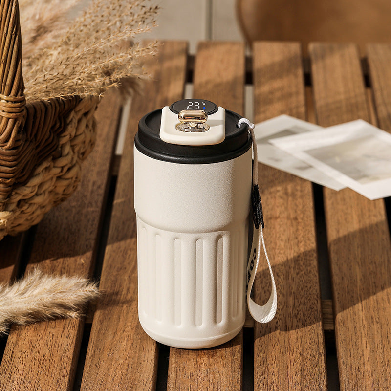 Smart Temperature Display Thermal Bottle | 450ml Stainless Steel Insulated Coffee Mug