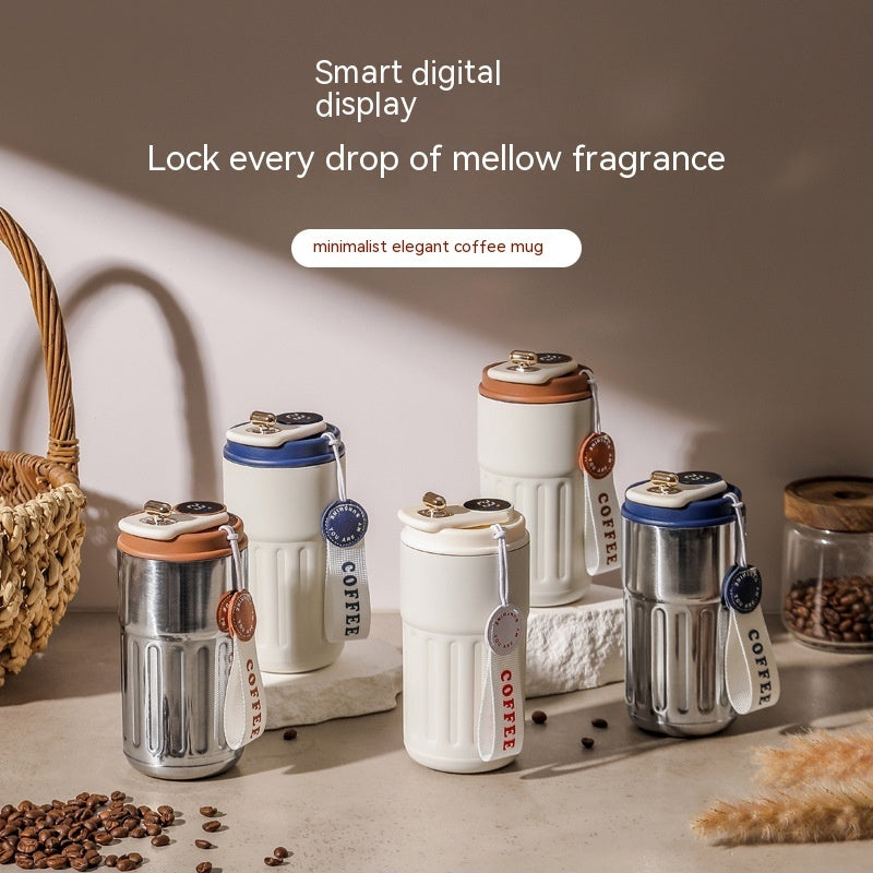 Smart Temperature Display Thermal Bottle | 450ml Stainless Steel Insulated Coffee Mug