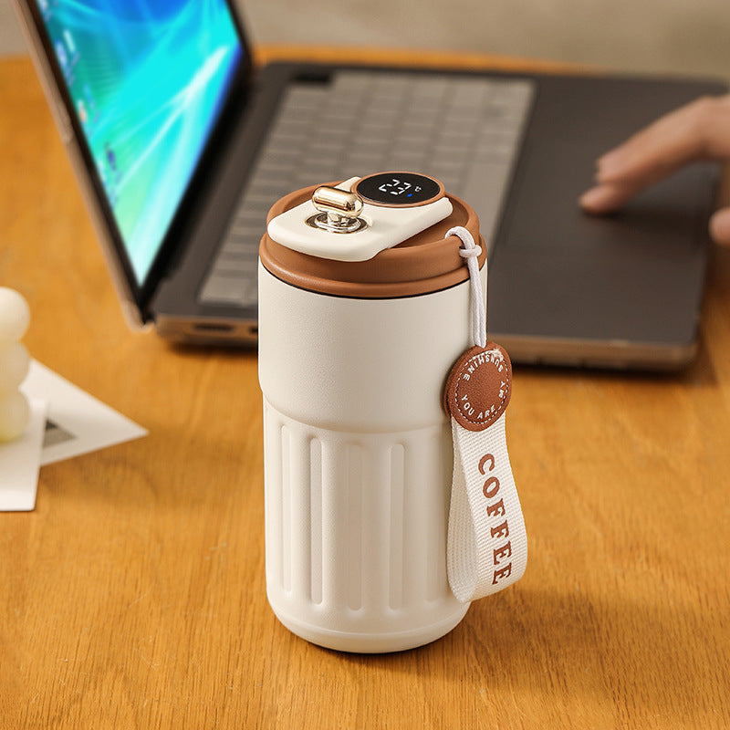 Smart Temperature Display Thermal Bottle | 450ml Stainless Steel Insulated Coffee Mug