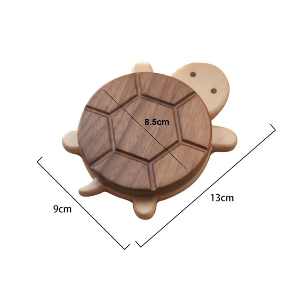 Walnut Turtle Coaster | Heat-Resistant Wood Tea Cup Mat