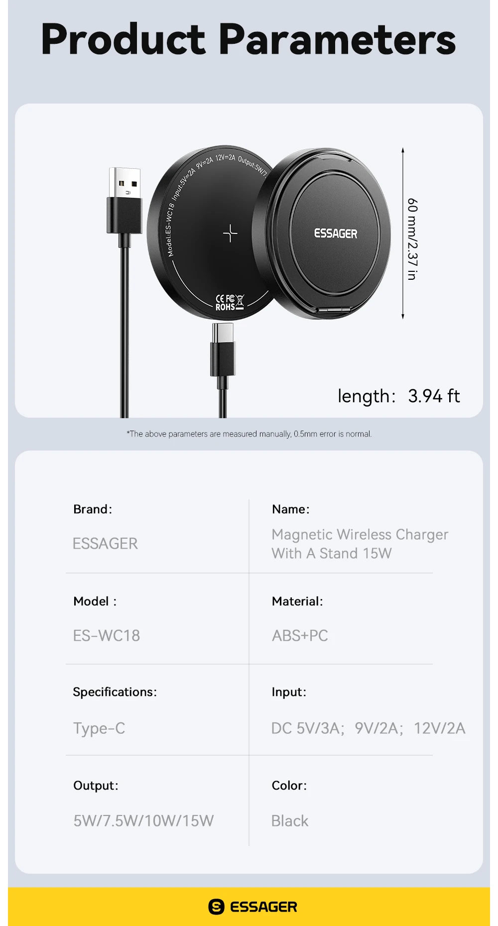 MagSafe Wireless Charger | Magnetic fast Charging for iPhone & Android MagSafe Case