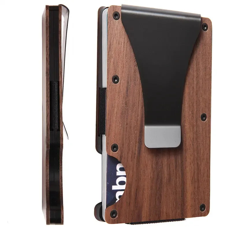 RFID Aluminum Wallet | Easily Removable Money & Cards, Minimalist Slim Credit Card Holder