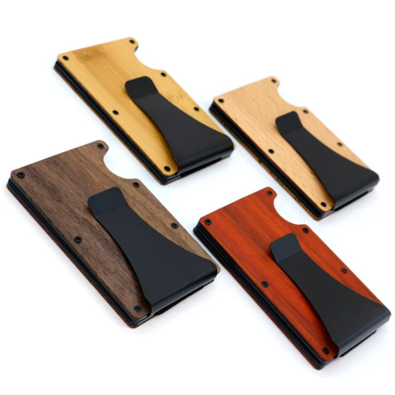 RFID Aluminum Wallet | Easily Removable Money & Cards, Minimalist Slim Credit Card Holder