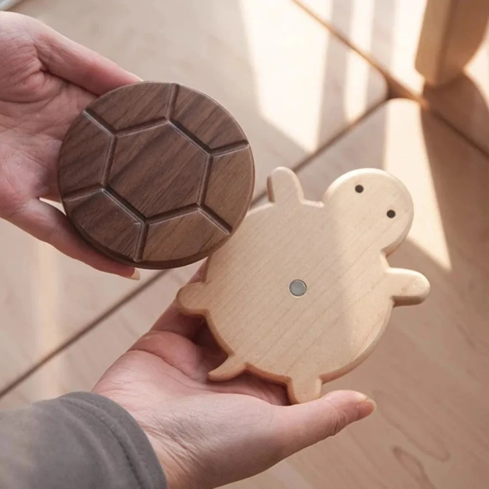 Walnut Turtle Coaster | Heat-Resistant Wood Tea Cup Mat