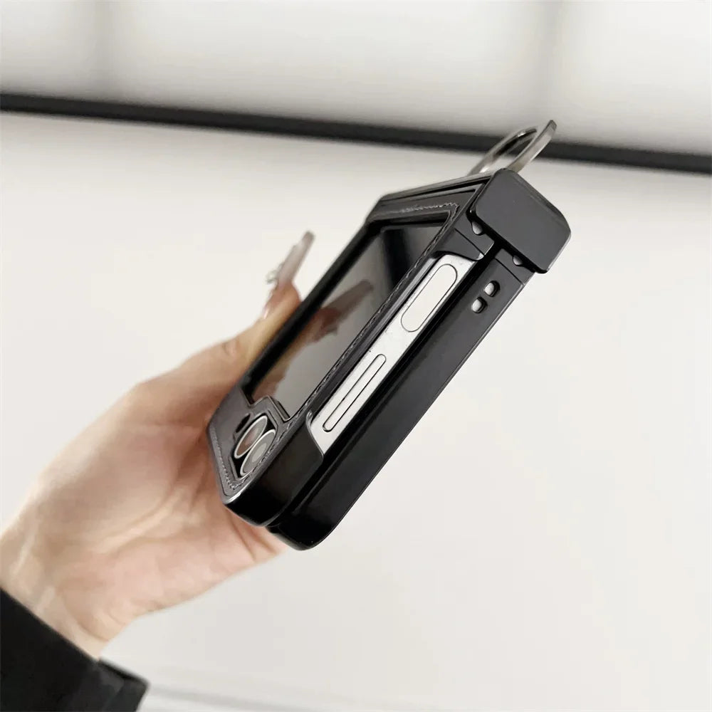 Elegance Leather | Premium MagSafe Ring Holder Case for Samsung Z Flip