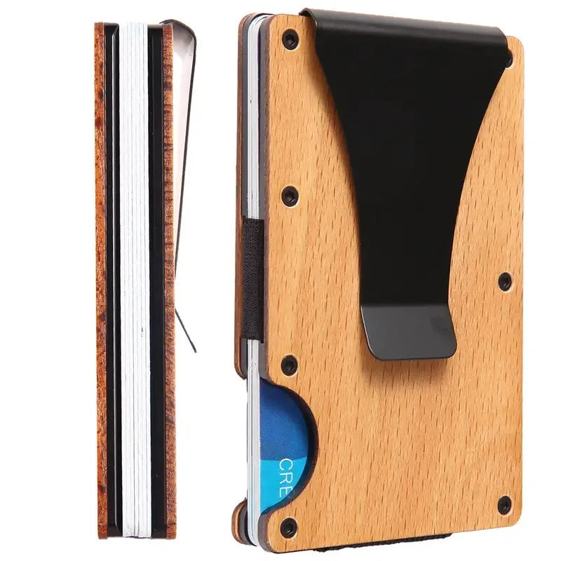 RFID Aluminum Wallet | Easily Removable Money & Cards, Minimalist Slim Credit Card Holder