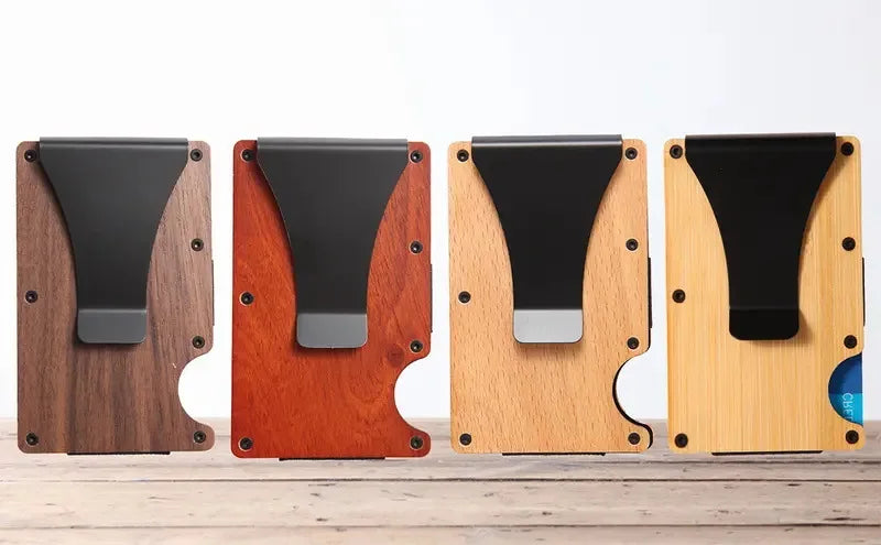 RFID Aluminum Wallet | Easily Removable Money & Cards, Minimalist Slim Credit Card Holder