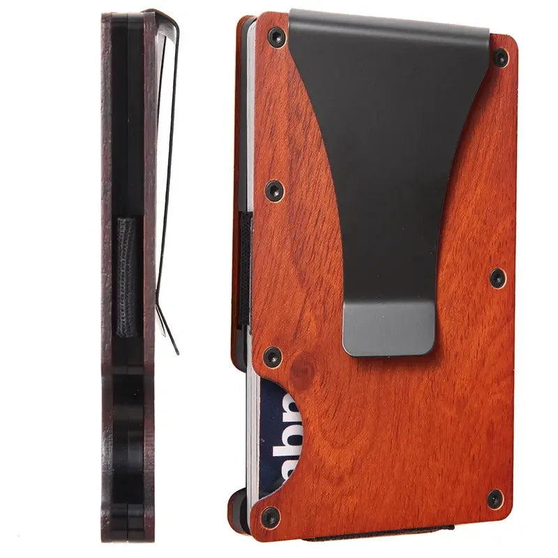 RFID Aluminum Wallet | Easily Removable Money & Cards, Minimalist Slim Credit Card Holder
