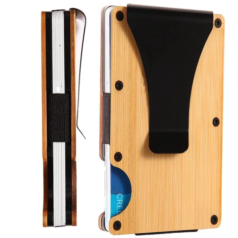 RFID Aluminum Wallet | Easily Removable Money & Cards, Minimalist Slim Credit Card Holder
