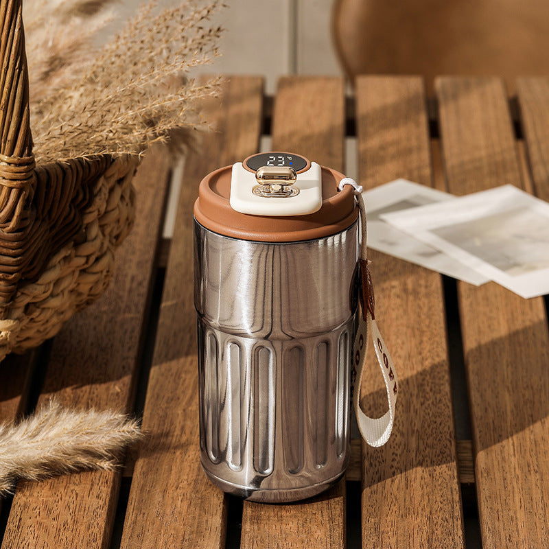Smart Temperature Display Thermal Bottle | 450ml Stainless Steel Insulated Coffee Mug
