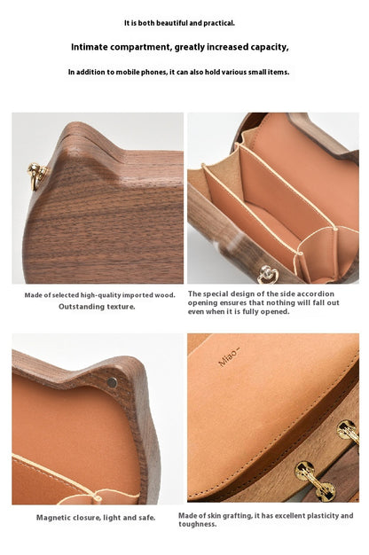 The Woodcraft | Handmade Solid Wood Crossbody Bag