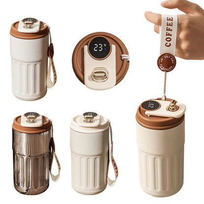 Smart Temperature Display Thermal Bottle | 450ml Stainless Steel Insulated Coffee Mug