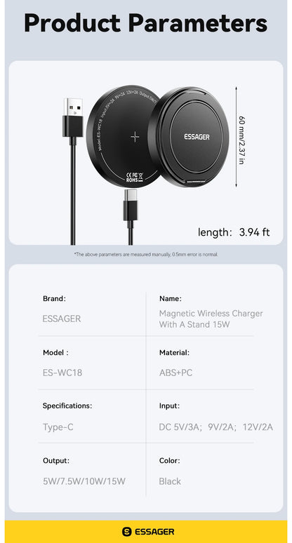 MagSafe Wireless Charger | Magnetic fast Charging for iPhone & Android MagSafe Case