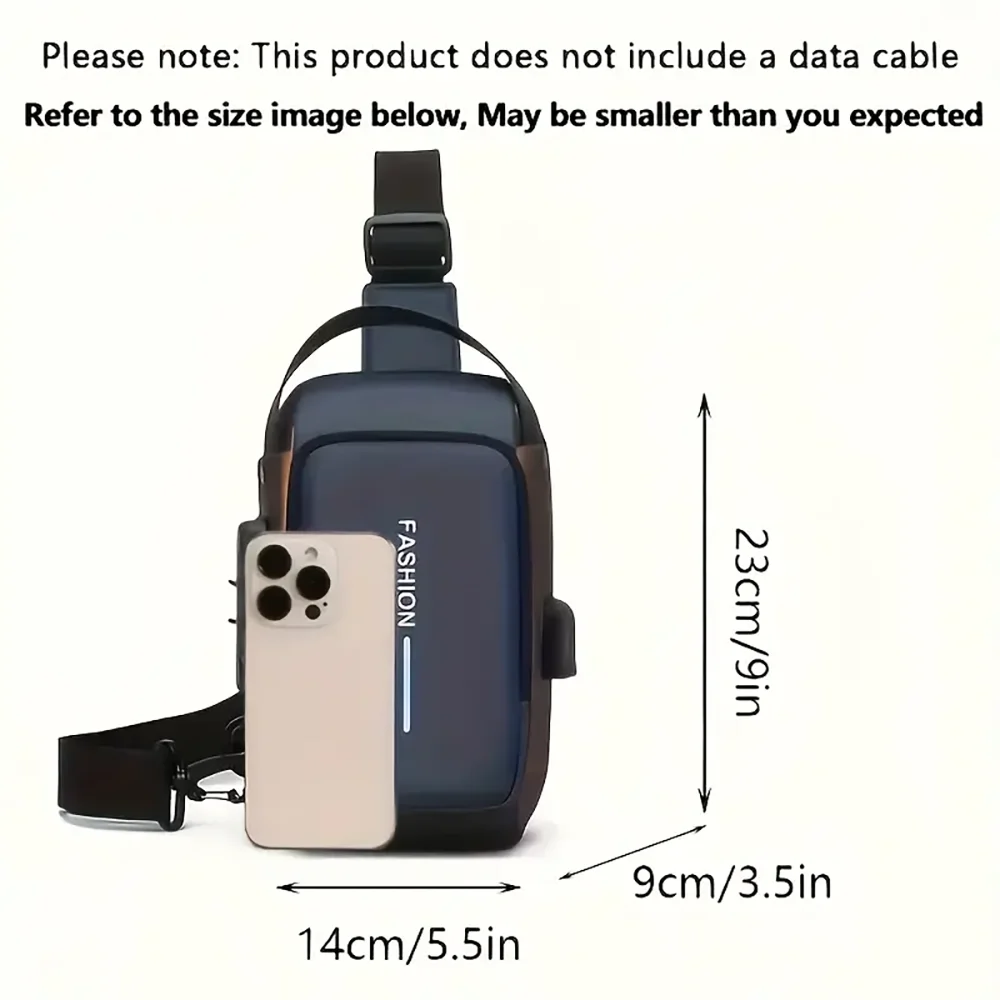 The Explorer | Vintage Oxford Crossbody Sling Bag with USB Port