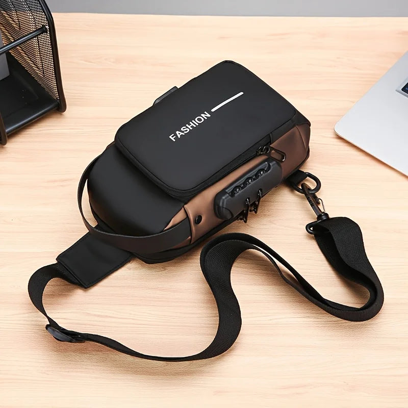 The Explorer | Vintage Oxford Crossbody Sling Bag with USB Port