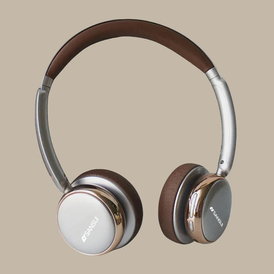 SANSUI Retro Wireless Headphones | 50Hr Battery, -45dB Noise Cancelling, ANC