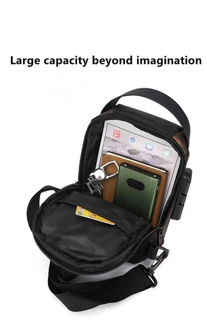 The Explorer | Vintage Oxford Crossbody Sling Bag with USB Port