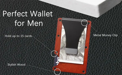 RFID Aluminum Wallet | Easily Removable Money & Cards, Minimalist Slim Credit Card Holder